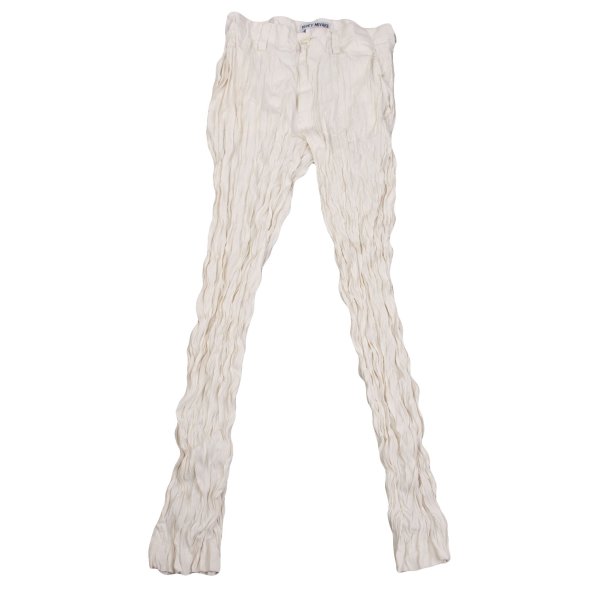 【中古】 イッセイミヤケISSEY MIYAKE シワプリーツパンツ アイボリーL【レディース】|PLAYFUL