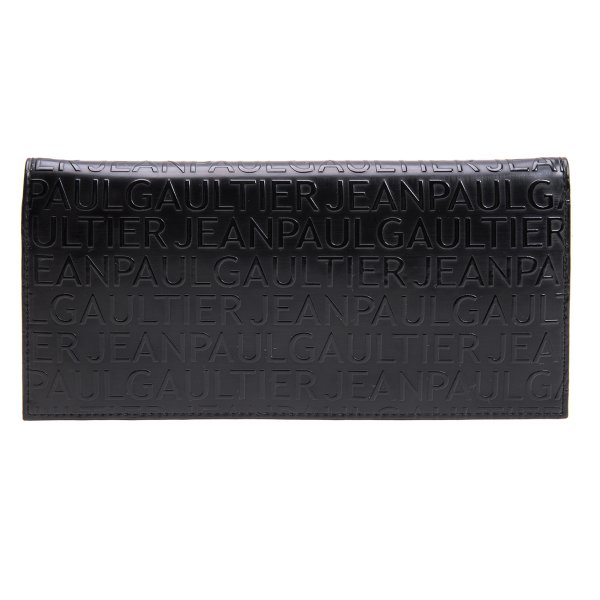 美品ジャンポールゴルチエ☆フラップロングウォレット 長財布 PVC＆レザー 本革 美品ジャンポールゴルチエ☆フラップロングウォレット 長財布