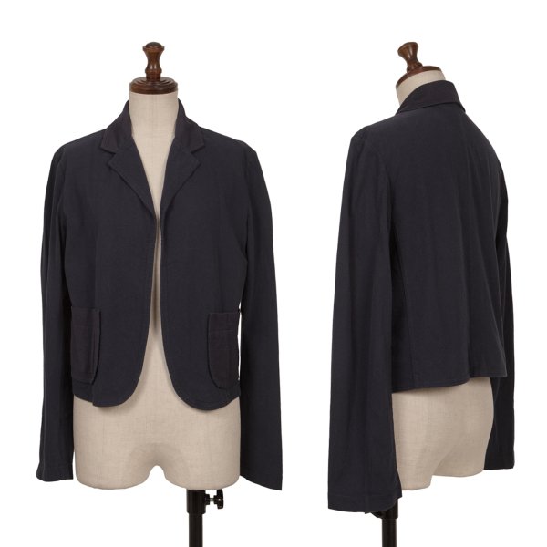 【中古】 トリココムデギャルソンtricot COMME des GARCONS パッチポケットボタンレスジャケット 紺S【レディース】