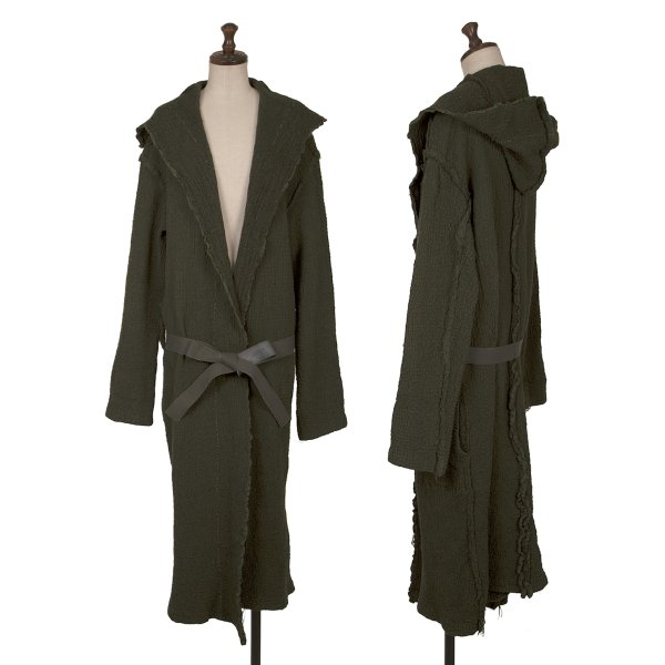 【中古】 イッセイミヤケ ミーISSEY MIYAKE me カリフラワーベルテッドコート 深緑F【レディース】|PLAYFUL