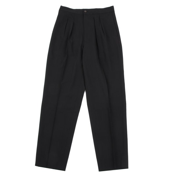 【中古】 ジャンポールゴルチエ オムJean Paul GAULTIER HOMME サマーウールツータックパンツ 黒48【メンズ】｜PLAYFUL