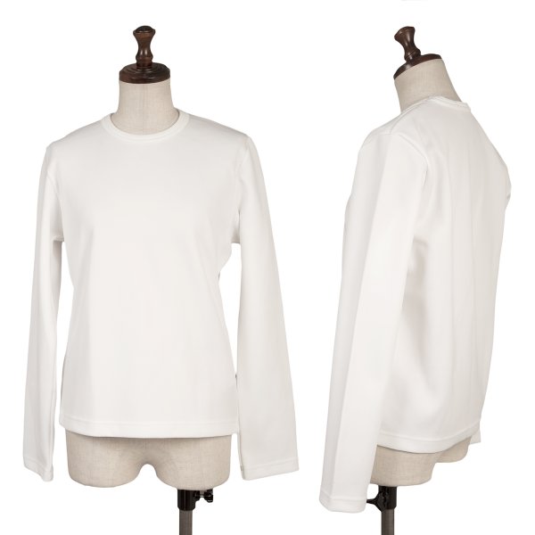 【中古】 コムデ給仕COMME des GARCONS ポリジャージカットソー 白S位【レディース】 Tシャツ・カットソー-レディースファッション-トップス