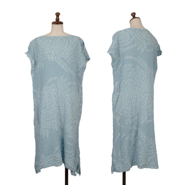 【中古】 イッセイミヤケミーISSEY MIYAKE me 染めカリフラワー上着 水色F【レディース】