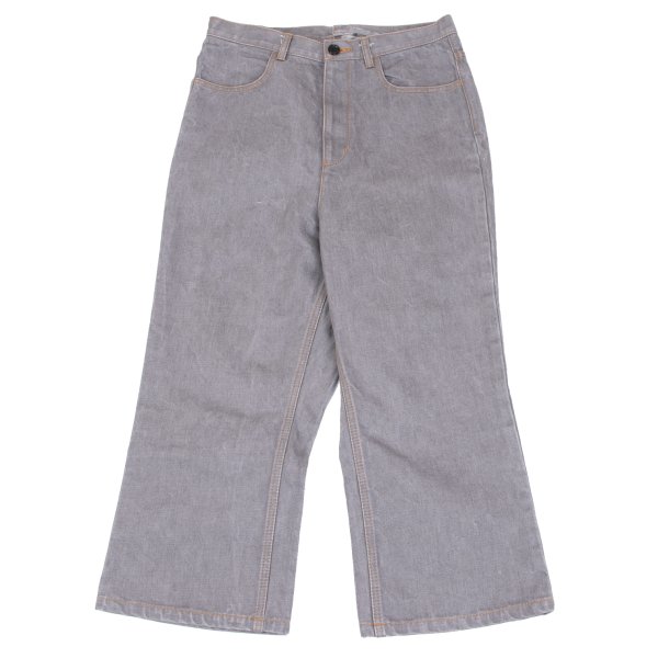 【中古】 トリココムデギャルソンtricot COMME des GARCONS 製品染めシンチバックデニムパンツ グレーM【レディース】|PLAYFUL
