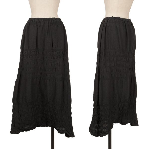 【中古】 イッセイミヤケミーISSEY MIYAKE me 染め切替ストレッチスカートパンツ 黒F【レディース】|PLAYFUL