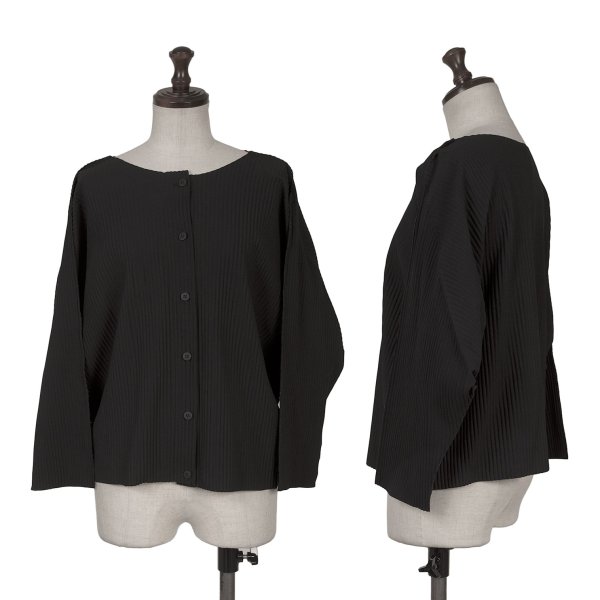 【中古】 イッセイミヤケ ミーISSEY MIYAKE me A-POC INSIDE プリーツドルマンカーディガン 黒F【レディース】｜PLAYFUL 19,160円