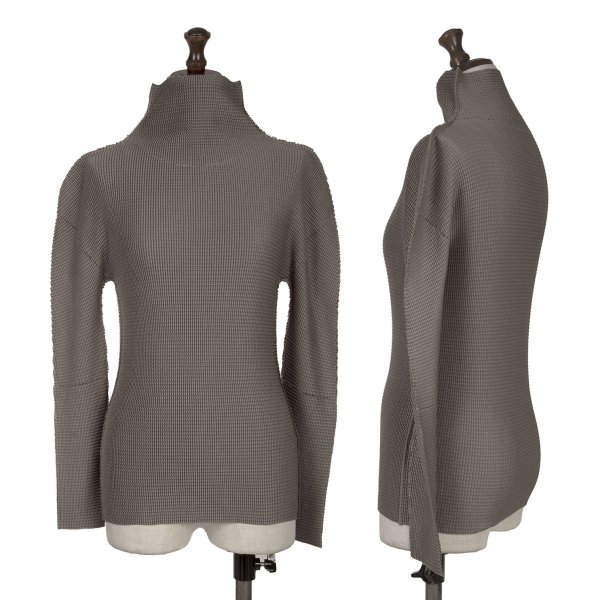 【中古】 イッセイミヤケ ミーISSEY MIYAKE me A-POC INSIDE ストレッチプリーツカッティング長袖カットソー チャコールF【レディース】｜PLAYFUL 15,382円