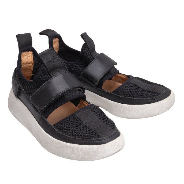 【中古】 イッセイミヤケISSEY MIYAKE×ユナイテッド素っぽんぽんUNITED NUDE プラットフォームメッシュオープンシューズ 黒オフ36(23位)【レディース】