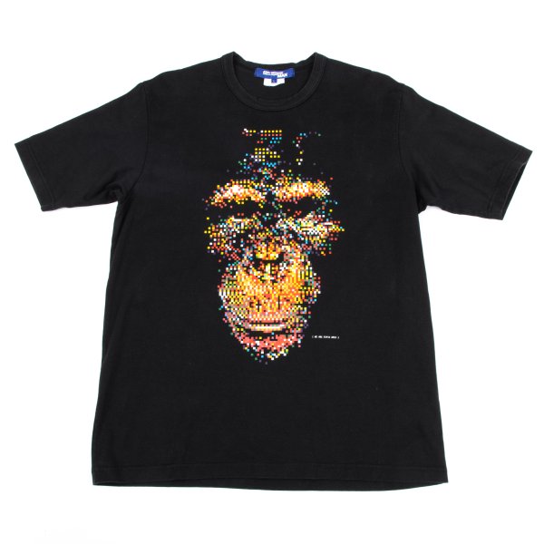【中古】 ジュンヤワタナベマン コムデ給仕JUNYA WATANABE MAN COMME des GARCONS×TDR モザイック刷り上げるプルオーバー 黒L【メンズ】