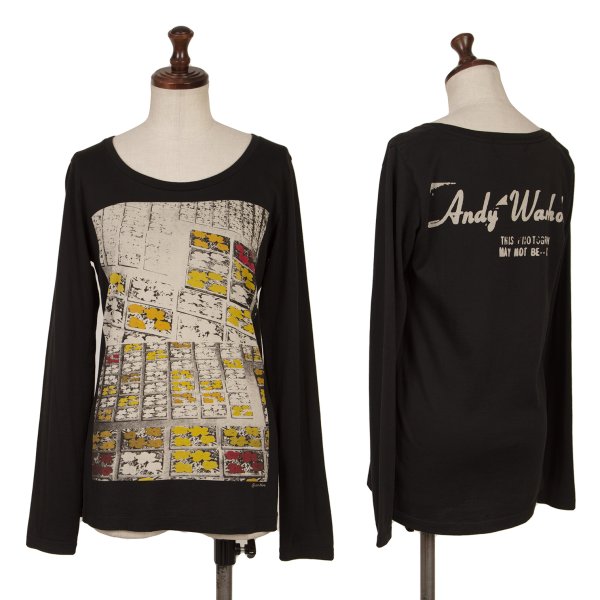 【中古】 アンディウォーホルバイヒステリックグラマーAndy Warhol BY HYSTERIC GLAMOUR グラフィックプリントカットソー 黒他F【レディース】｜PLAYFUL