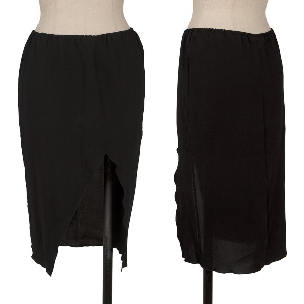 【中古】 ジャンポールゴルチエ ファムJean Paul GAULTIER FEMME レーヨンスリットスカート 黒40【レディース】|PLAYFUL