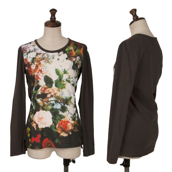 【中古】 ヴィヴィアンウエストウッド レッドレーベルVivienne Westwood Red Label フローラルプリントカットソー 茶マルチ2【レディース】