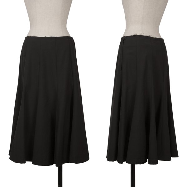 【中古】 コムコム コムデギャルソンCOMME des GARCONS ウールウエスト裁ち切りスカート 黒S【レディース】|PLAYFUL