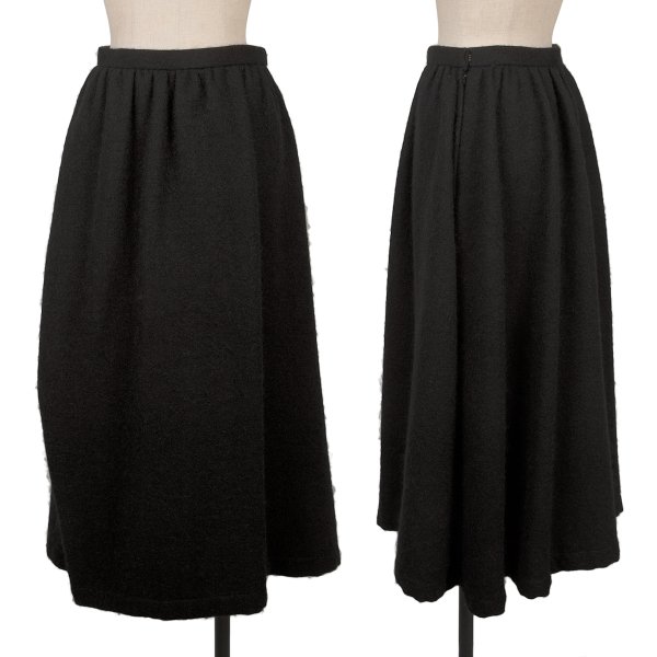 【中古】 トリココムデギャルソンtricot COMME des GARCONS 羊毛混サイドホールデザインアシンメトリースカート 黒S【レディース】