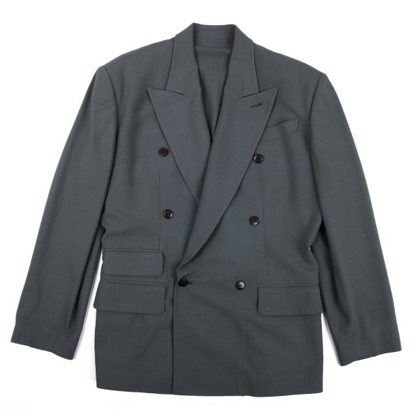 【中古】 ジャンポールゴルチエ オムJean Paul GAULTIER HOMME ウールダブルブレストジャケット グレー48【メンズ】|PLAYFUL