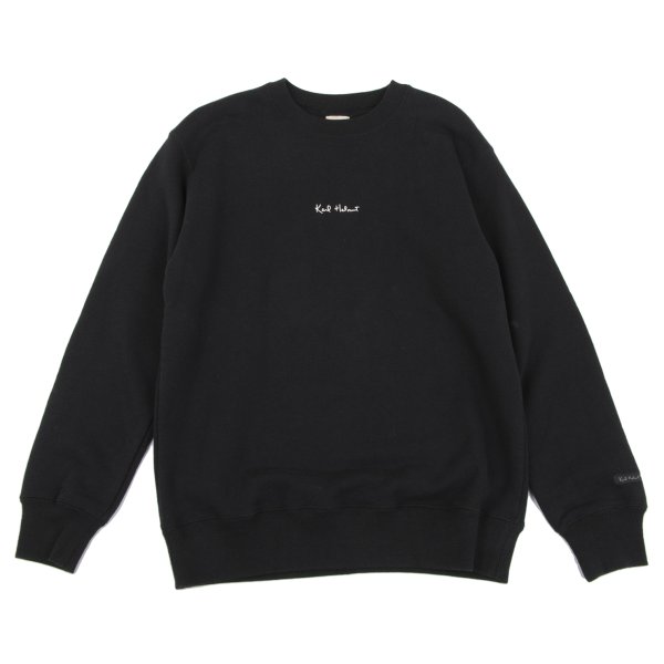 【中古】 カールヘルムKarl Helmut コットンロゴプリントスウェット 黒M【メンズ】 スウェット・トレーナー-トップス