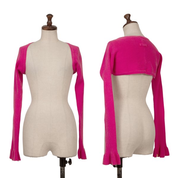 【中古】 ジャンポールゴルチエ ファムJean Paul GAULTIER FEMME コットンリブニットショートボレロ ピンク40【レディース】｜PLAYFUL