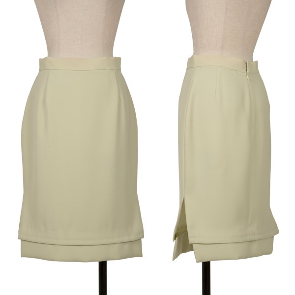 【中古】 ジャンポールゴルチエ ファムJean Paul GAULTIER FEMME ヘムジッパーポリ台形スコート ベージュ40【レディース】