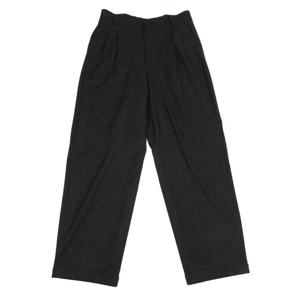 【中古】 イスタンテistante シャドーストライプウールタックパンツ 濃グレー52【メンズ】|PLAYFUL