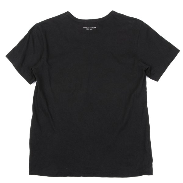 【中古】 コムデ給仕COMME des GARCONS 1998ロゴプリントコットンティーシャツ 黒S位【レディース】