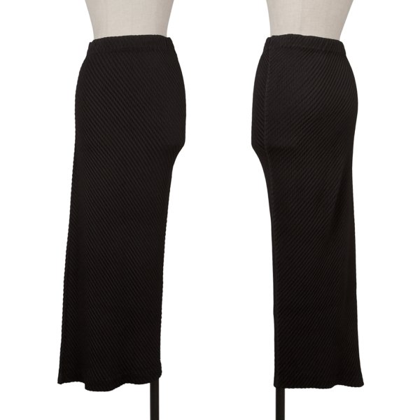 【中古】 イッセイミヤケISSEY MIYAKE バイアスプリーツロングスカート 黒S【レディース】|PLAYFUL