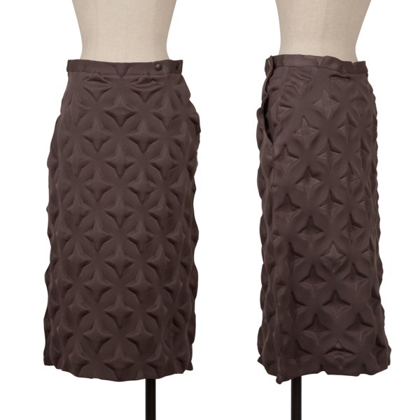 【中古】 イッセイミヤケISSEY MIYAKE 3Dスターデザインスカート 焦げ茶2【レディース】｜PLAYFUL