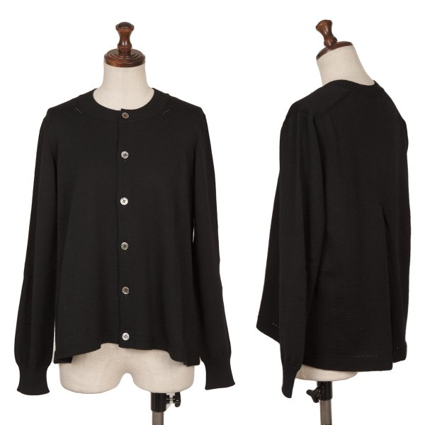 【中古】 トリココムデギャルソンtricot COMME des GARCONS バックタックウールニットカーディガン 黒M位【レディース】｜PLAYFUL