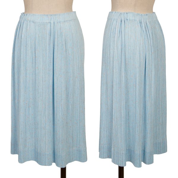 【中古】 筋目プリーズPLEATS PLEASE 総柄筋目台形スコート 水色他5【レディース】