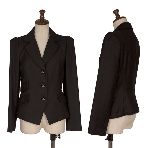 【中古】 ヴィヴィアンウエストウッド 赤いこと付け札Vivienne Westwood Red Label ウールスペンサージャケット 黒2【レディース】