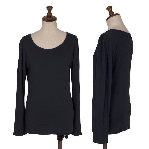 【中古】 ヨウジヤマモト ノアールYohji Yamamoto NOIR コットンストレッチカットソー 紺2【レディース】｜PLAYFUL