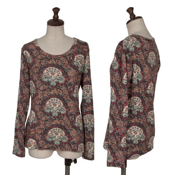 【中古】 ヨウジヤマモト ファムYohji Yamamoto FEMME ウールフラワープリントカットソー マルチ3【レディース】