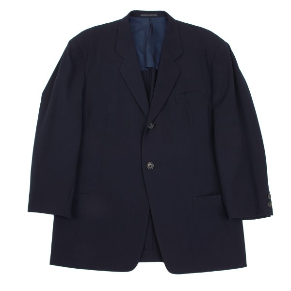 【中古】 ヨウジヤマモト プールオムYohji Yamamoto POUR HOMME ウールギャバ2Bジャケット 紺M【メンズ】