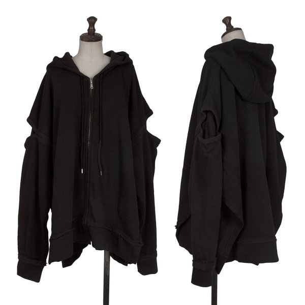 【中古】 リミフゥLIMI feu サーマルレイヤードダブルジップニットパーカー 黒2【レディース】
