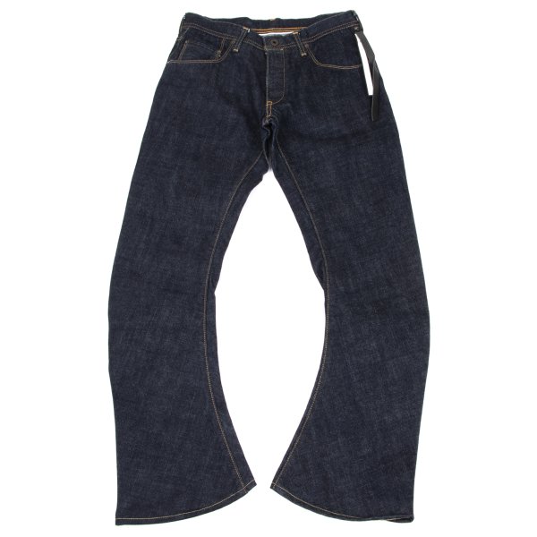 【中古】 ダブルジェーケーwjk カーブシルエットバナナデニムパンツ インディゴS【メンズ】