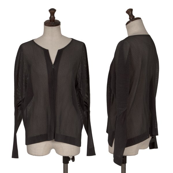 【中古】 筋目プリーズPLEATS PLEASE メッシュ筋目1Bジレー 黒3【レディース】