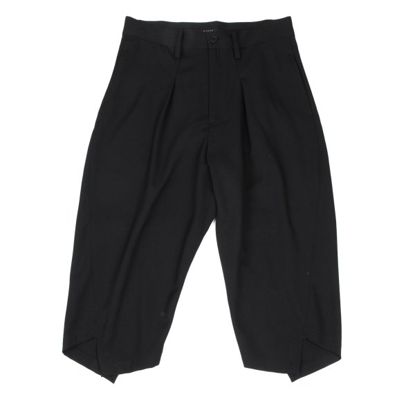 【中古】 リミフゥLIMI feu ウールギャバカットヘムクロップドパンツ 黒2【レディース】|PLAYFUL