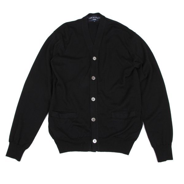 【中古】 コムデ給仕 オムCOMME des GARCONS HOMME 羊毛ジレー 黒S【メンズ】