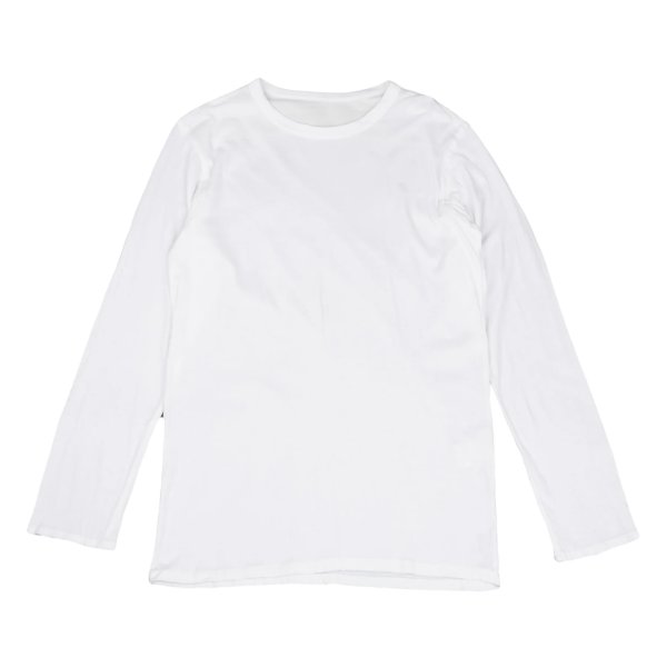 【中古】 ヨウジヤマモト プールオムYohji Yamamoto POUR HOMME コットンヨーク切替長袖カットソー 白3【メンズ】｜PLAYFUL