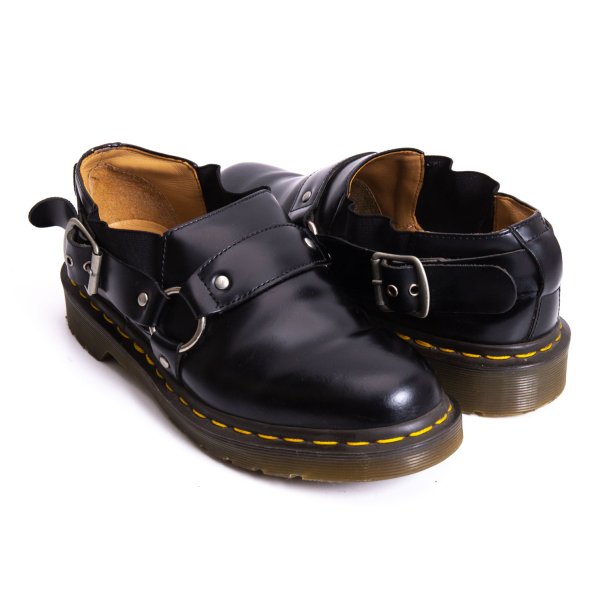【中古】 コムコム コムデギャルソンコムデギャルソン×お医者さんマーチンCOMME des GARCONS×Dr.Martens Hattie ハーネススリッポンシューズ 黒UK5(24.5珊位)【レディース】