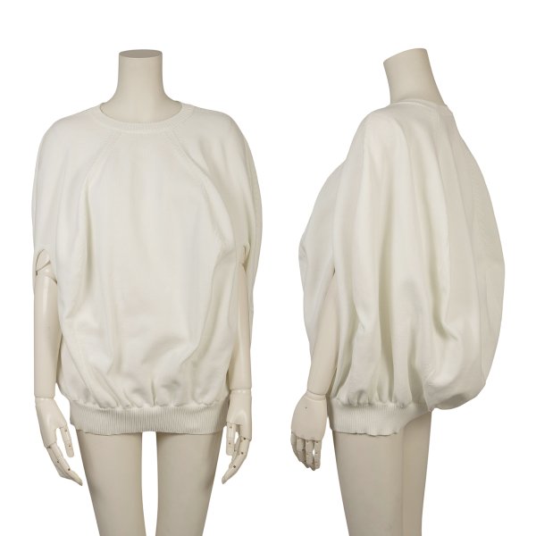 【中古】 コムデギャルソンCOMME des GARCONS ポリ変形サークルニット 白S【レディース】｜PLAYFUL