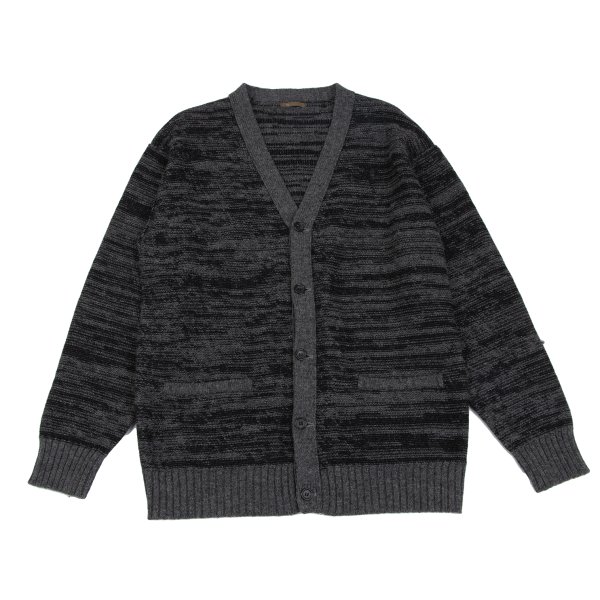 【中古】 ワイズフォーメンY\u0027s for men ウールメランジニットカーディガン 薄墨色黒L位【メンズ】