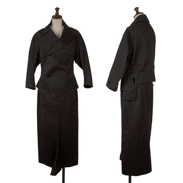【中古】 ヨウジヤマモトファムYohji Yamamoto FEMME 綿織物セットアップ 黒2【レディース】