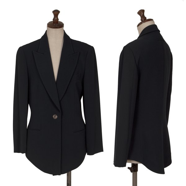 【中古】 ジャンポールゴルチエ 古典派音楽Jean Paul GAULTIER CLASSIQUE ポリ混ピークドラペル1B上衣 紺40【レディース】