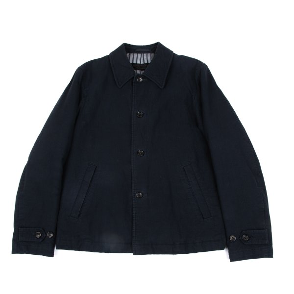 【中古】 コムデギャルソン オムCOMME des GARCONS HOMME シワ加工コットン中綿カバーオール 紺M【メンズ】｜PLAYFUL