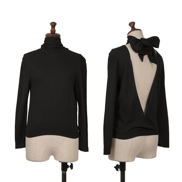 【中古】 ジャンポールゴルチエJean Paul GAULTIER バックオープンホルターネックトップス 黒M【レディース】｜PLAYFUL