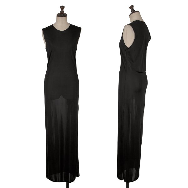 【中古】 コムデ給仕COMME des GARCONS シアースリットノースリーブワンピース 黒M位【レディース】