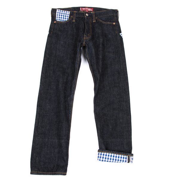 【中古】 ジュンヤワタナベ マン コムデギャルソン×リーバイスJUNYA WATANABE MAN×Levi 505 ギンガムチェックポケット切替デニムパンツ インディゴS【メンズ】