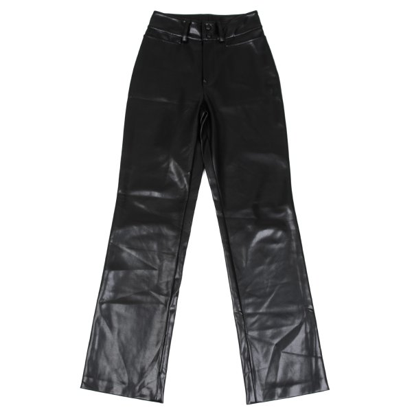 【中古】 ジャンポールゴルチエ クラシックJean Paul GAULTIER CLASSIQUE ポリ混シンセティックレザーパンツ 黒40【レディース】｜PLAYFUL