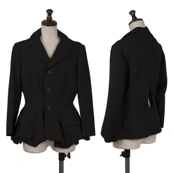 【中古】 ジュンヤワタナベ コムデギャルソンJUNYA WATANABE COMME des GARCONS バックカッティングウールジャケット 濃紺M【レディース】|PLAYFUL