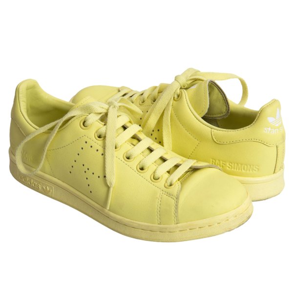 【中古】 ラフシモンズ×アディダスRAF SIMONS×adidas STAN SMITH 見方仕損ない ローカットスニーカー 黄24珊【レディース】